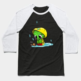 Petite grenouille qui regarde un escargot Baseball T-Shirt